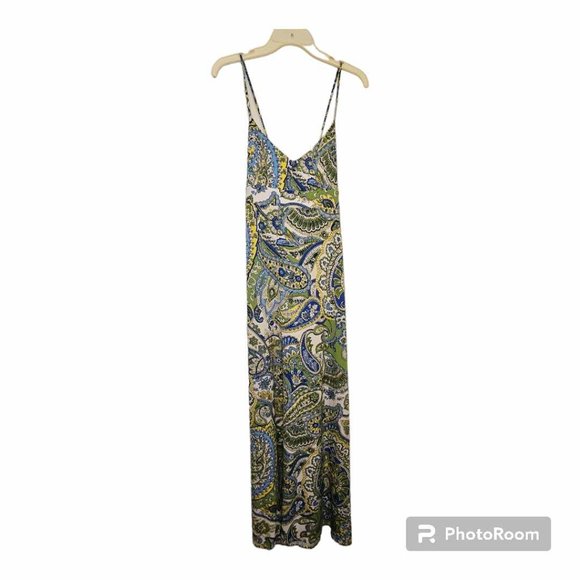 Ann Taylor Loft Paisley Maxi Dress Size 10 - Picture 9 of 10